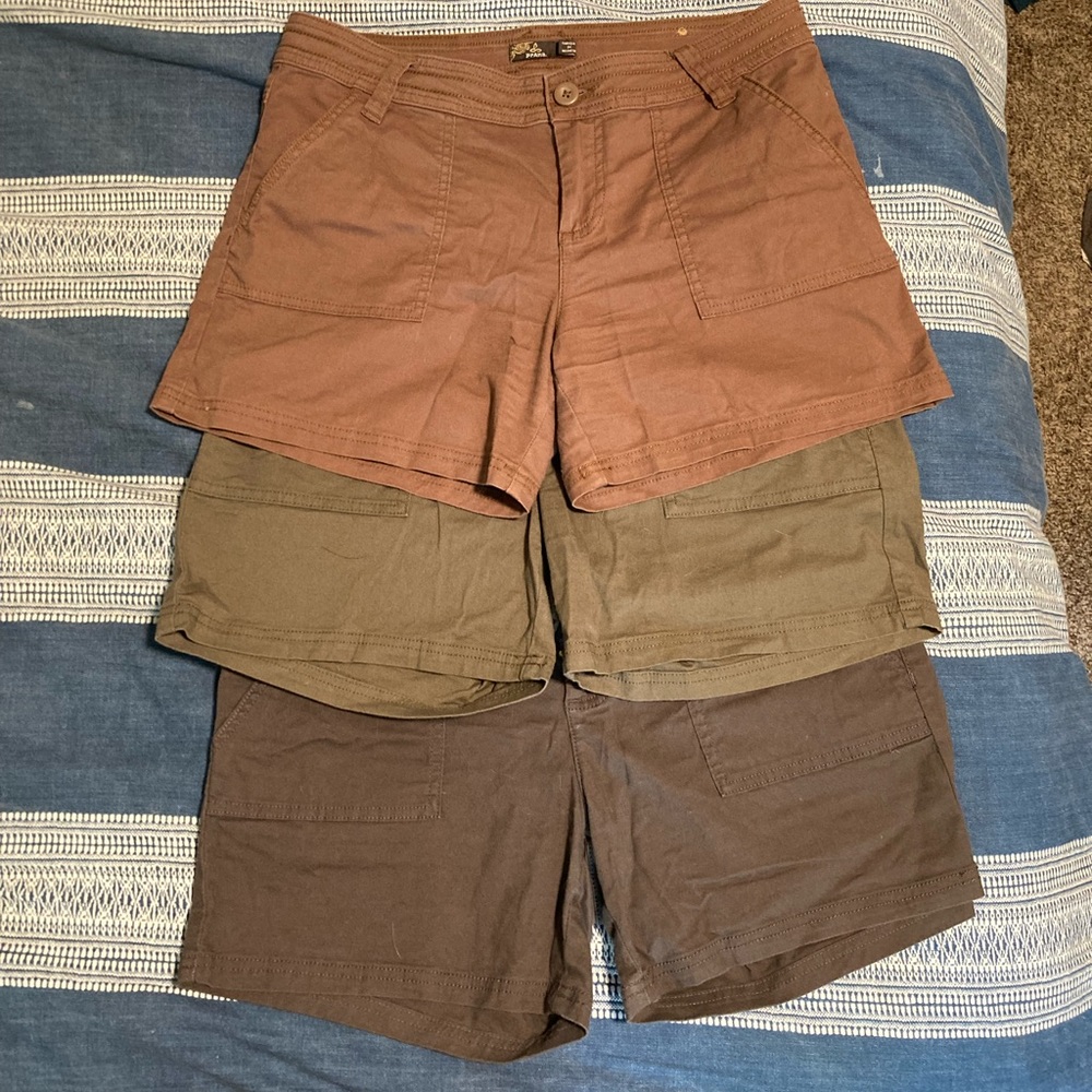Prana Women's Shorts - Brown, Olive, Dark Brown